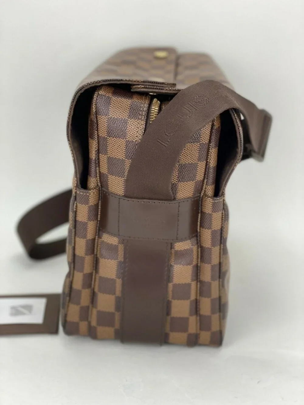 Louis Vuitton Bag Damier Ebene Canvas Naviglio Shoulder Messenger Bag